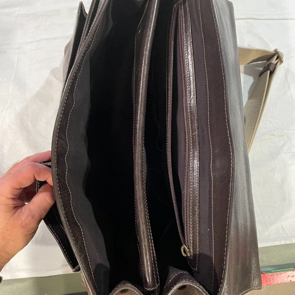 BALLY BROWN LEATHER BRIEFCASE BUSINESS BAG LAPTOP - Picture 2 of 15